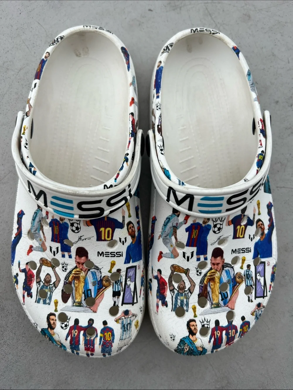 Lionel Messi Football Soccer Sport Clogs Shoes Youth Size 4 5